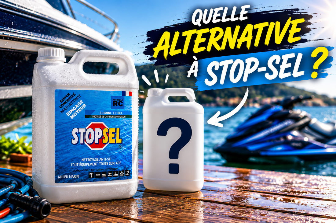 Alternative à Stopsel pour le nettoyage anti-sel des bateaux, jet-skis, moteurs hors-bord et remorques