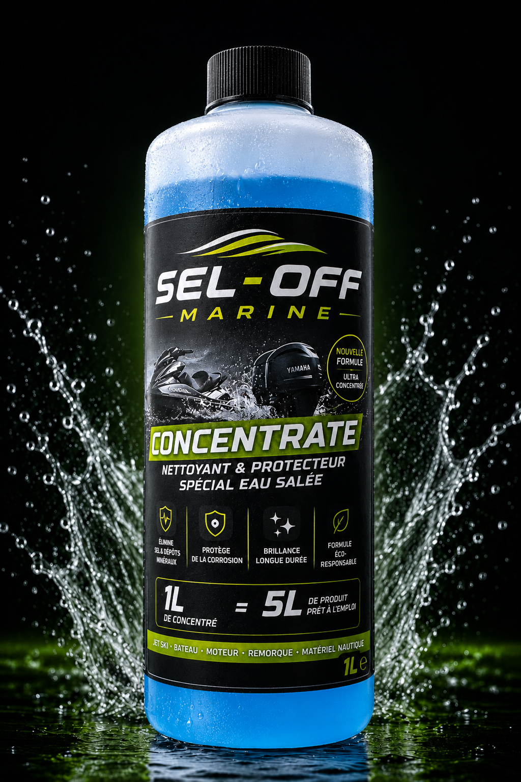 Bidon SEL-OFF Concentrate 1L anti-sel pour jet-ski et bateau
